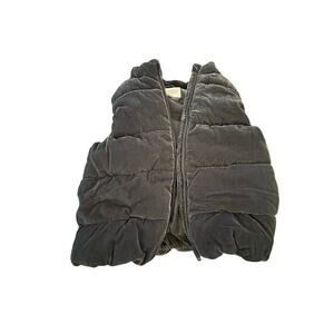 GYMBOREE Girls Black Winter Full Zip Puffer Vest Size Medium